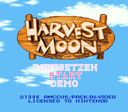 Harvest Moon (Germany) Title Screen